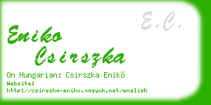 eniko csirszka business card